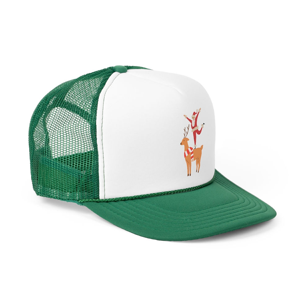 Thumbnail: Santa Celebrating On Top Of A Reindeer: Trucker Caps