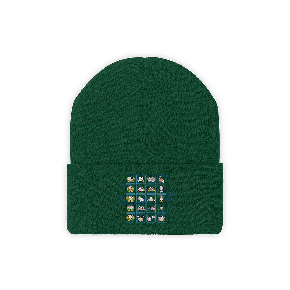 Thumbnail:  All cows: Knit Beanie