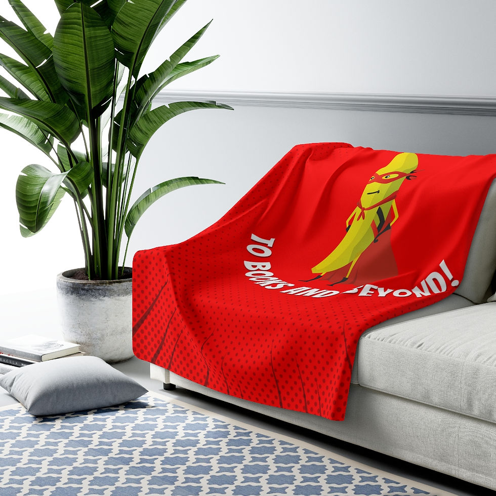 Thumbnail: To Books and Beyond Banana: High Quality Cozy Fleece Blanket