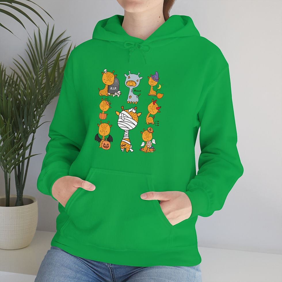Thumbnail: Giraffe Halloween Party Pattern: Unisex Heavy Blend™ Hooded Sweatshirt