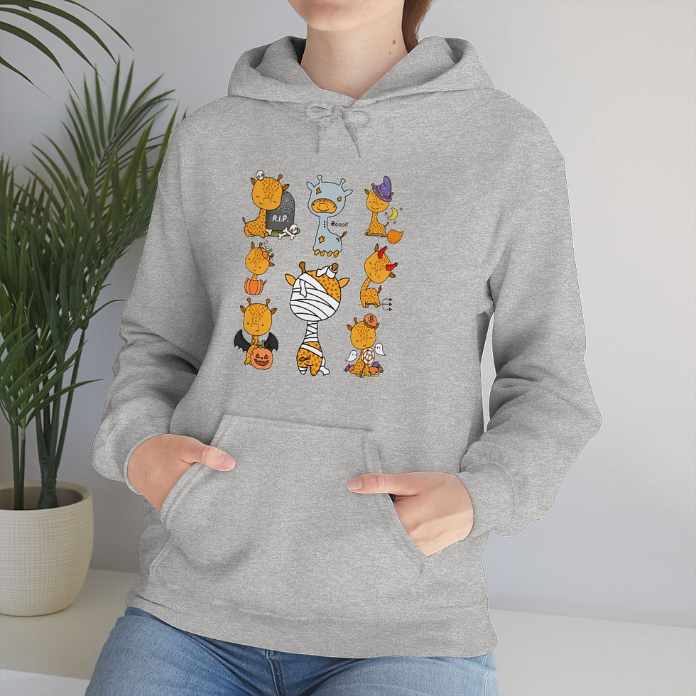 Thumbnail: Giraffe Halloween Party Pattern: Unisex Heavy Blend™ Hooded Sweatshirt