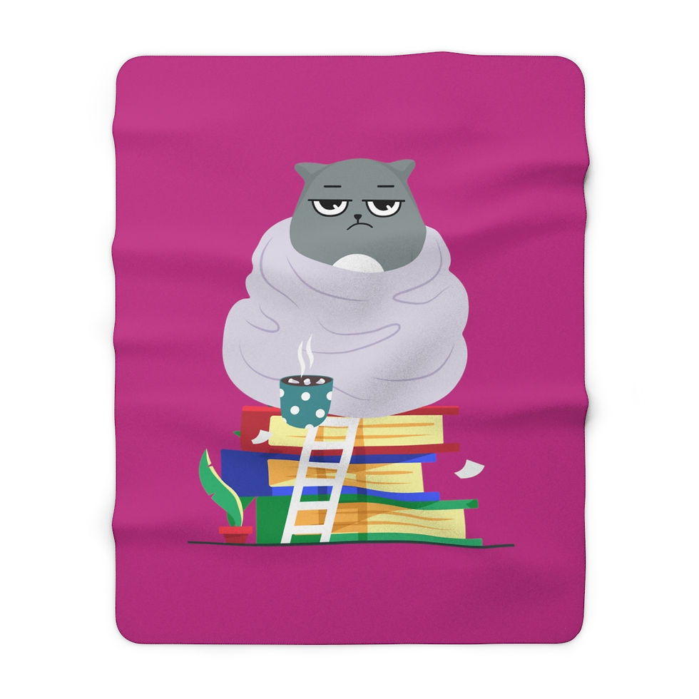 Thumbnail: Gray the Cozy, Sick cat: High Quality Cozy Fleece Blanket