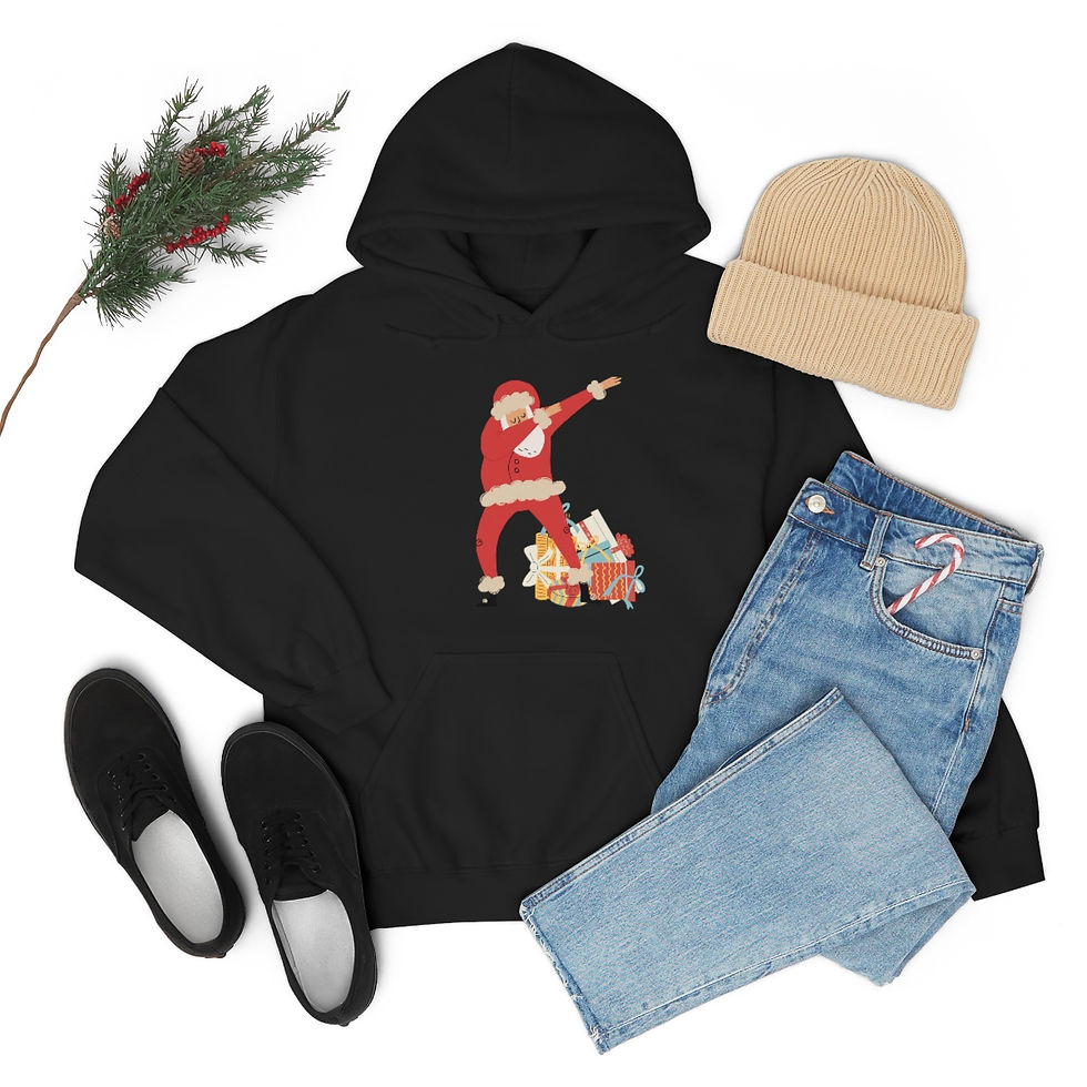 Thumbnail: Santa Dabbing to His Presents: Unisex Heavy Blend™ Hooded Sweatshirt