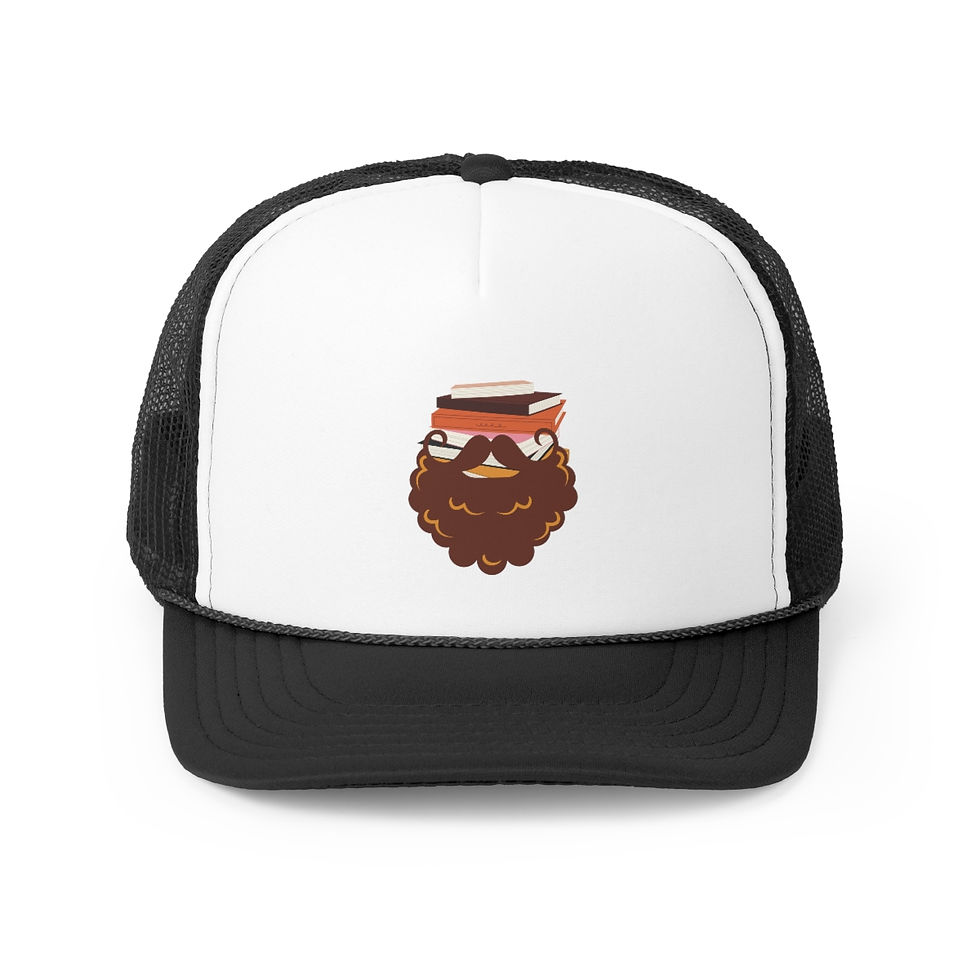Thumbnail: Brown Curly Book Beard Basket Trucker Caps