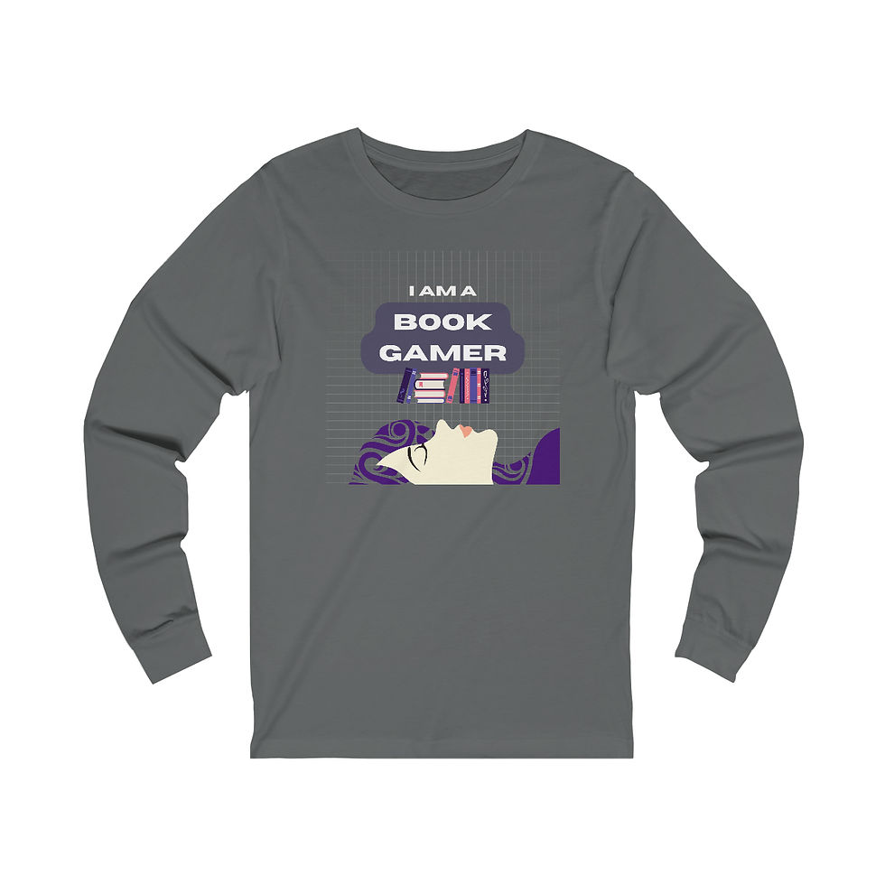 Thumbnail: I am a Book Gamer: Girl down: long sleeve tee