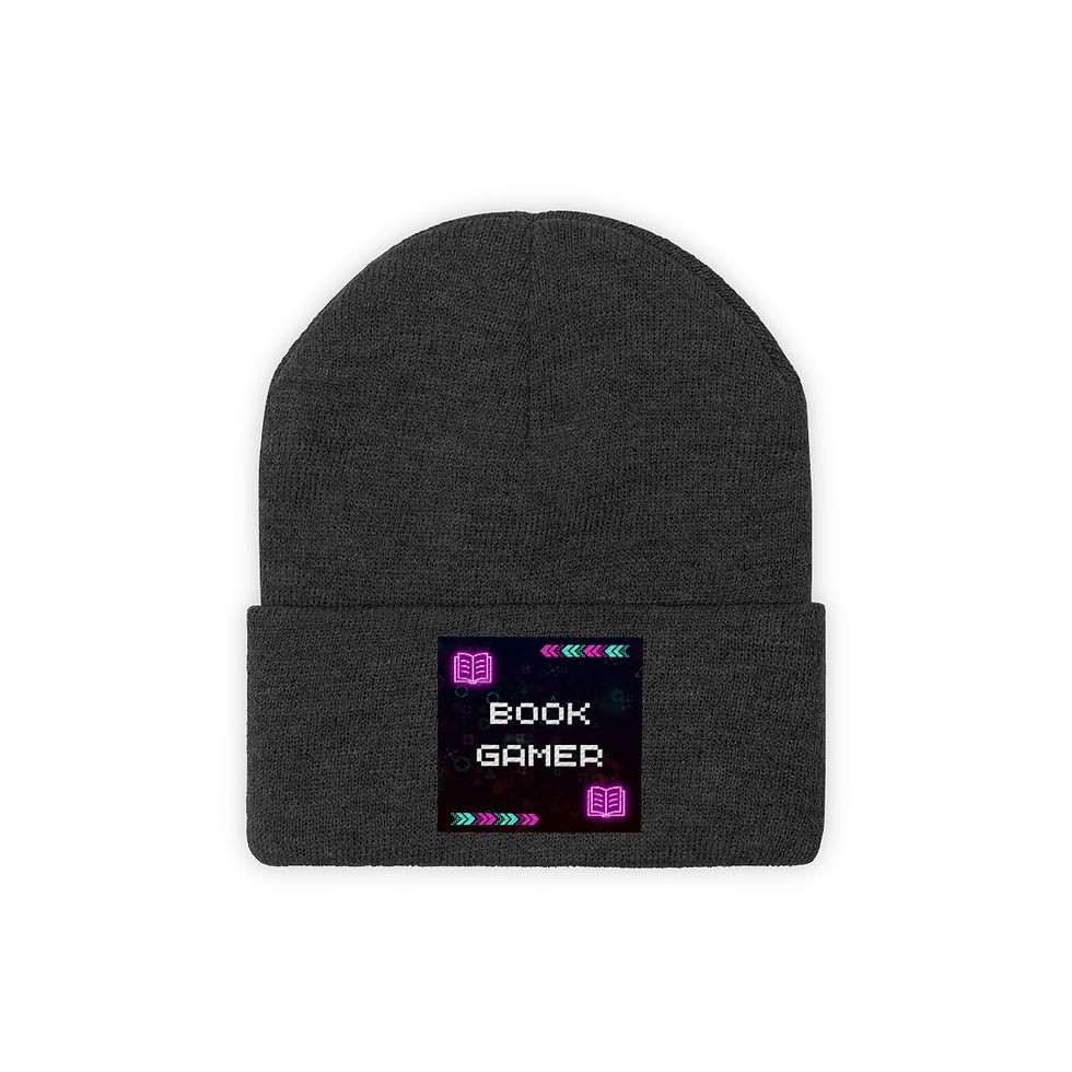 Thumbnail: Book Gamer, Pink Designs: Knit Beanie