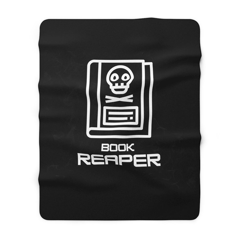 Thumbnail: The Book Reaper: High Quality Cozy Fleece Blanket