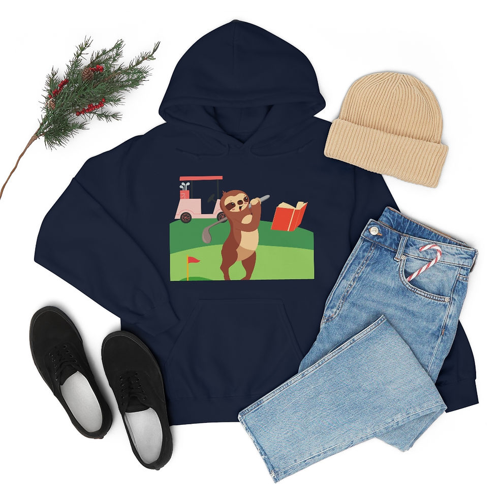 Thumbnail: Sloth Golf: Unisex Heavy Blend™ Hooded Sweatshirt
