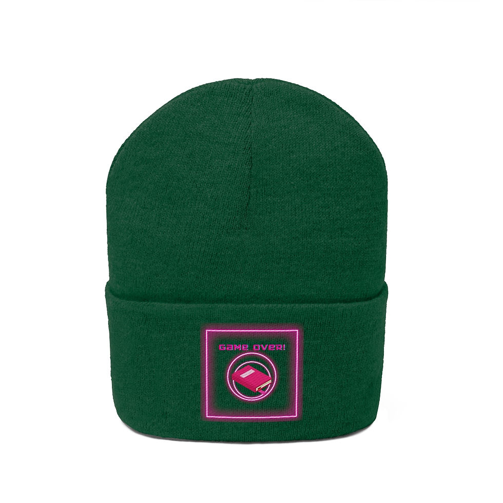 Thumbnail: Pink Square: Game Over: Knit Beanie
