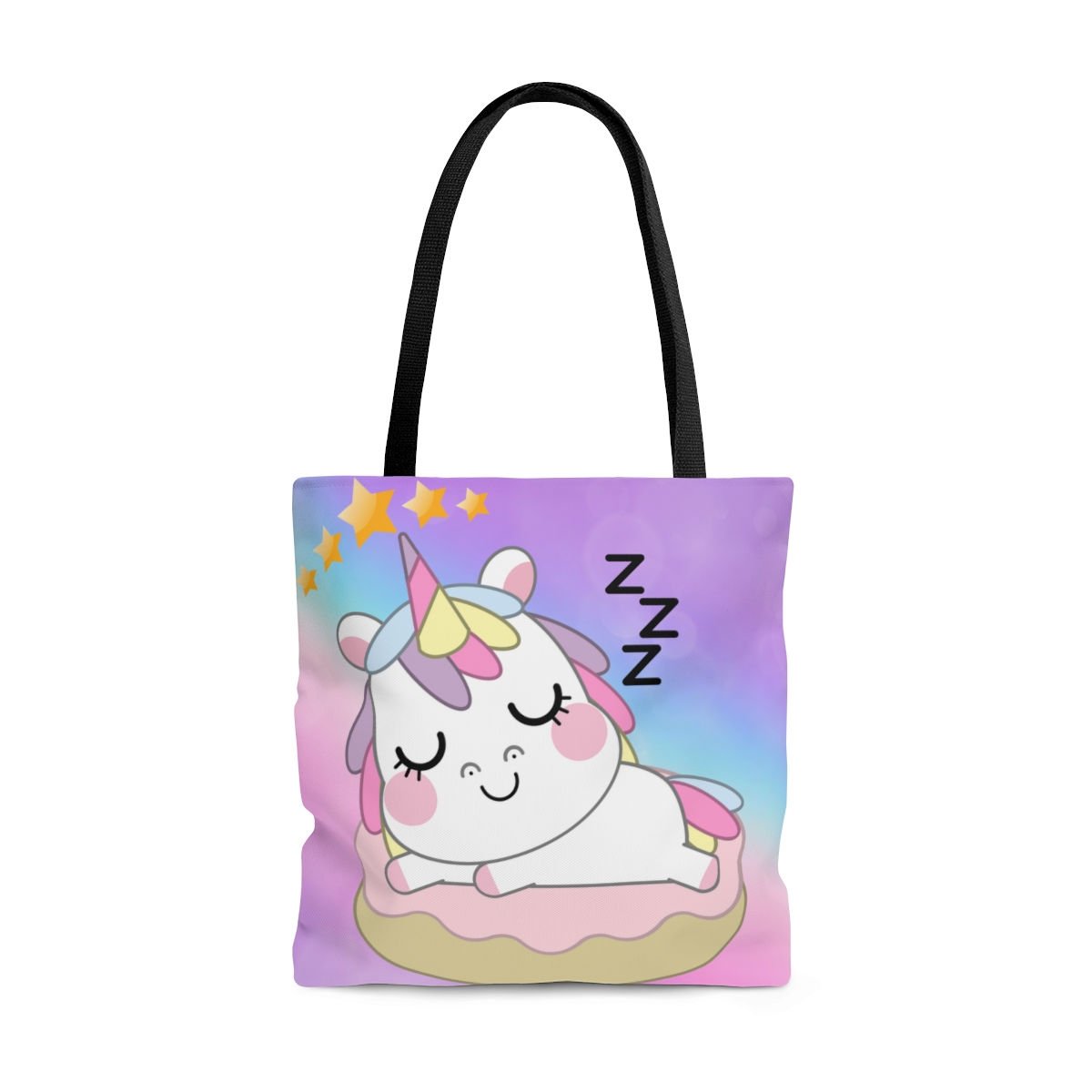 Unicorn Sleeping On A Donut: Tote Bag