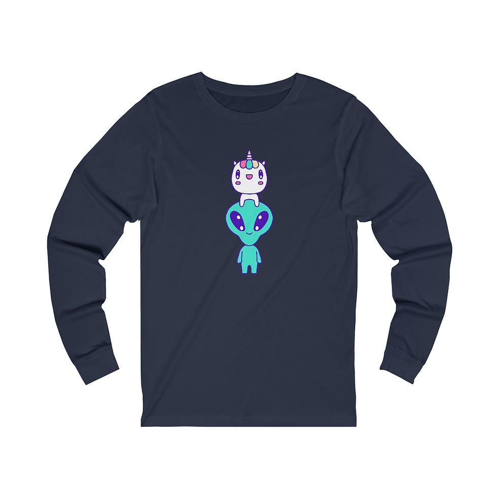 Thumbnail: Unicorns and Aliens: long sleeve tee
