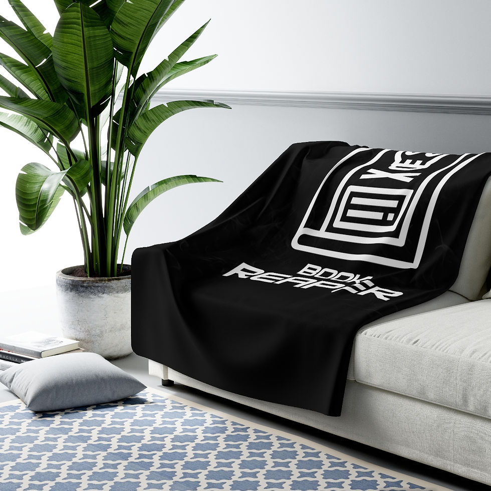 Thumbnail: The Book Reaper: High Quality Cozy Fleece Blanket