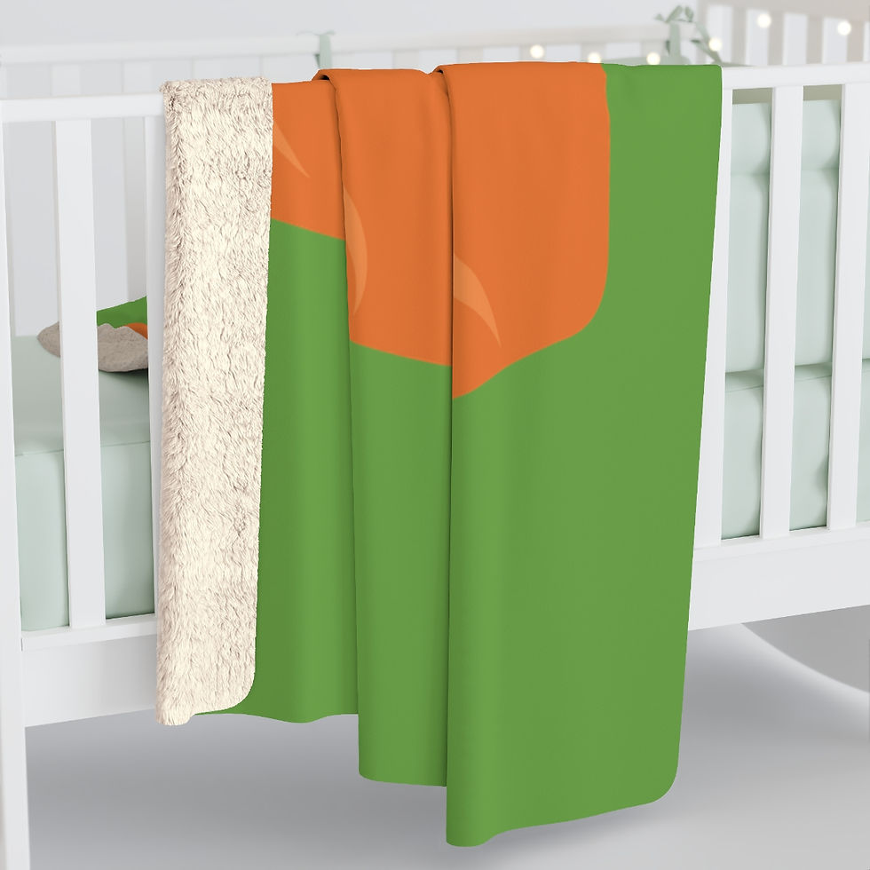Thumbnail: Book Sushi Orange and Pink: High Quality Cozy Fleece Blanket