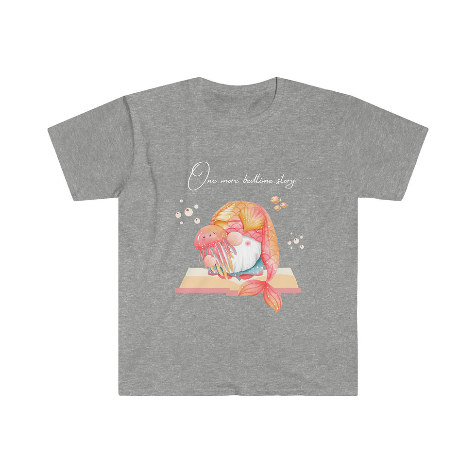 Thumbnail: One More Bedtime Story Gnome Style #2: Unisex Softstyle T-Shirt
