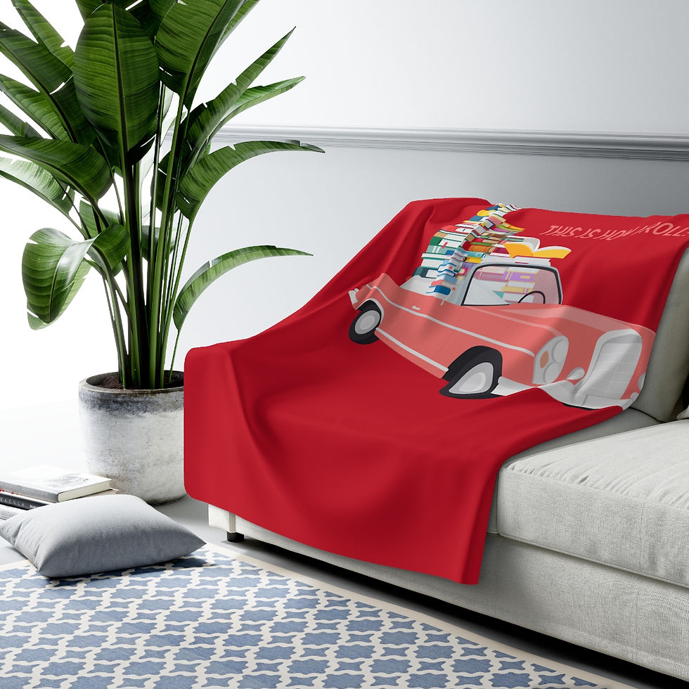Thumbnail: This is How I Roll Pink Cadillac: High Quality Cozy Fleece Blanket