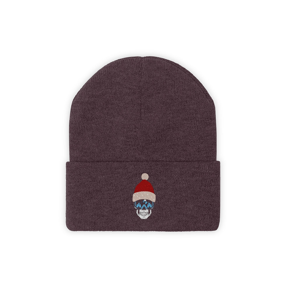 Thumbnail: Ski Skull With Multi-Colored Hat: Knit Beanie