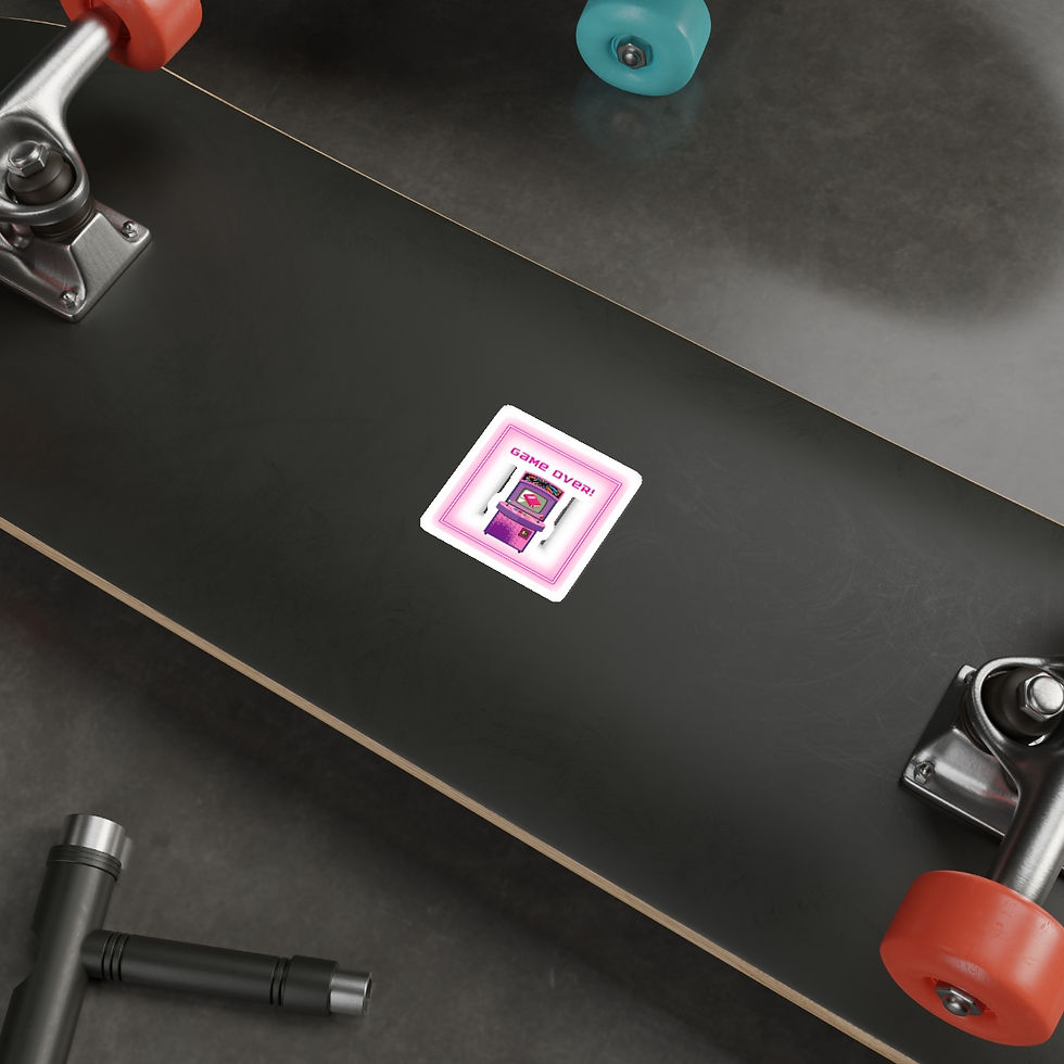 Thumbnail: Game Over Pink Gaming Machine: Die-Cut Stickers