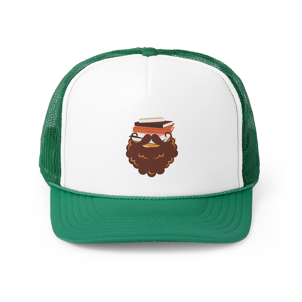 Thumbnail: Brown Curly Book Beard Basket Trucker Caps