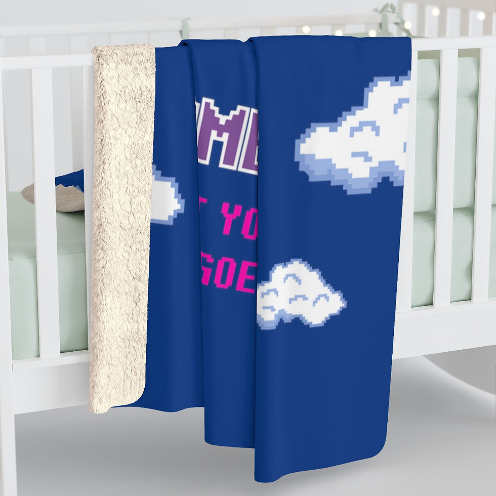 Thumbnail: Book Over But Life Goes On Clouds: High Quality Cozy Fleece Blanket