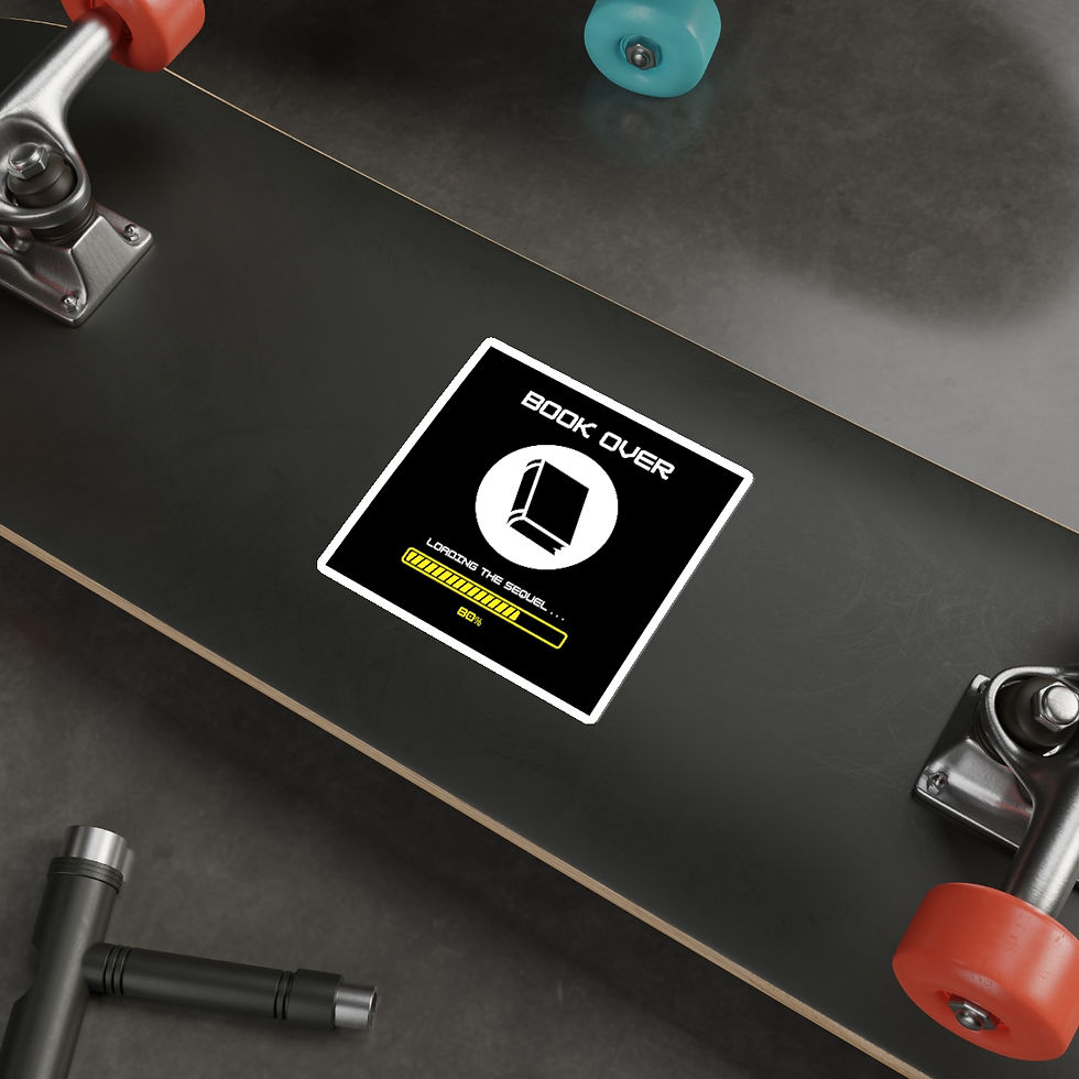 Thumbnail: Book Over; Loading the Sequel 80% Black: Die-Cut Stickers