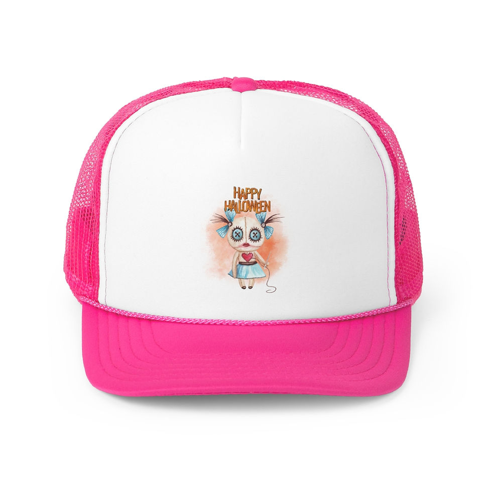 Thumbnail: Happy Halloween Doll Design: Trucker Caps