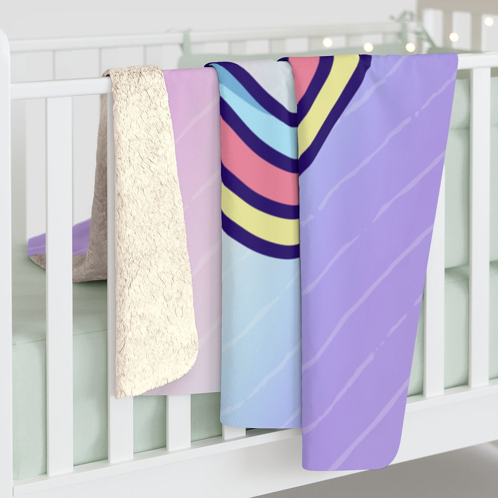 Thumbnail: Heart Unicorn Design: High Quality Cozy Fleece Blanket