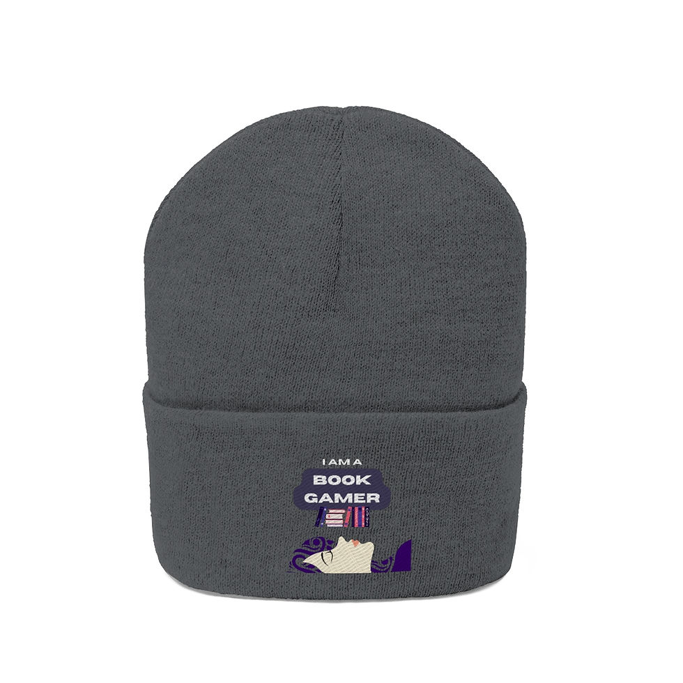Thumbnail: I am a Book Gamer: Girl down: Knit Beanie