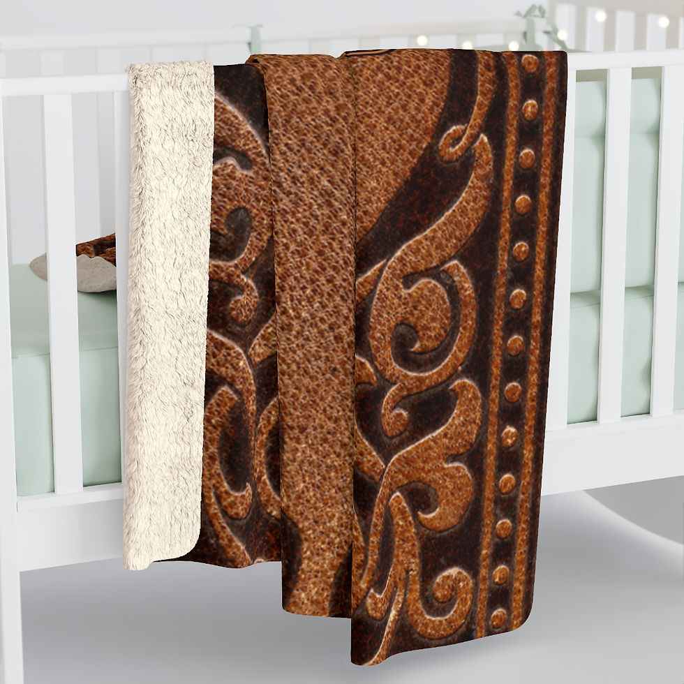 Thumbnail: "I'm Booked" Brown With Fleur De Lis: High Quality Cozy Fleece Blanket