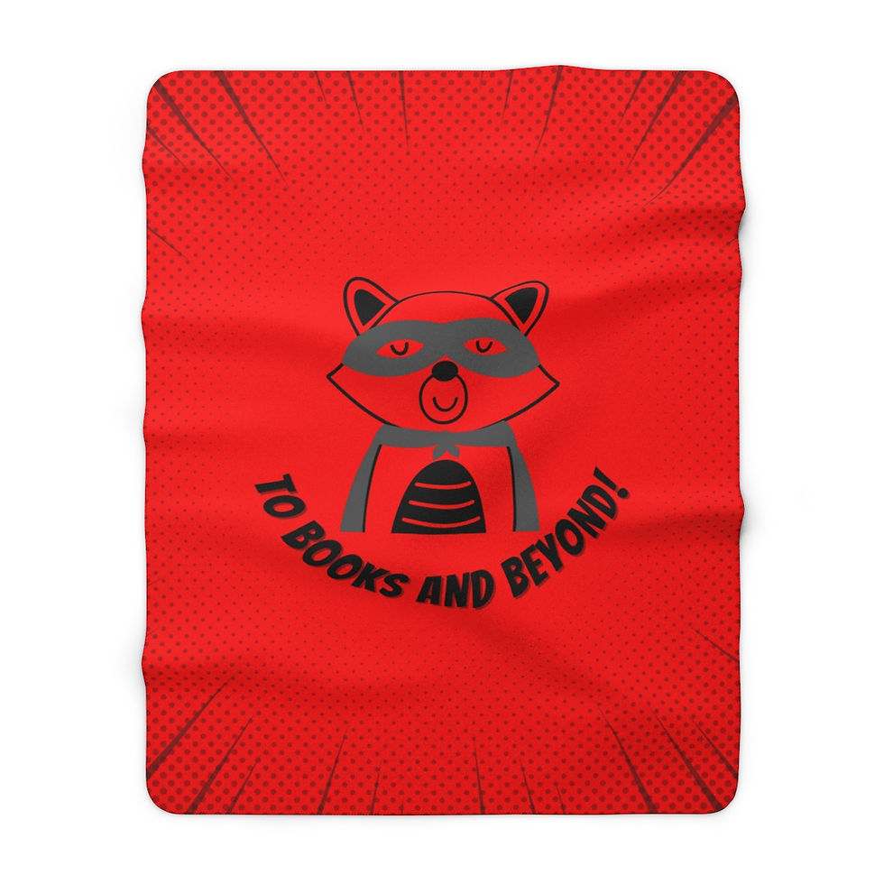 Thumbnail: To Books and Beyond Raccoon: High Quality Cozy Fleece Blanket