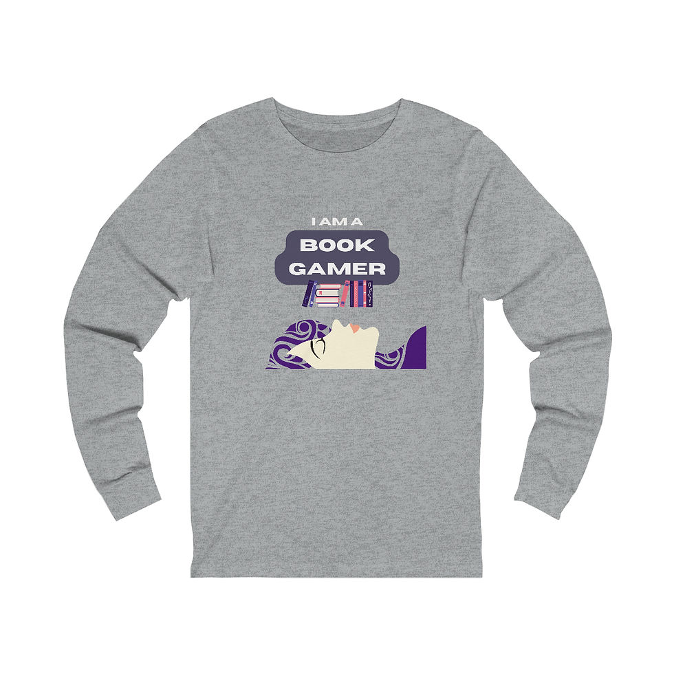 Thumbnail: I am a Book Gamer: Girl down: long sleeve tee
