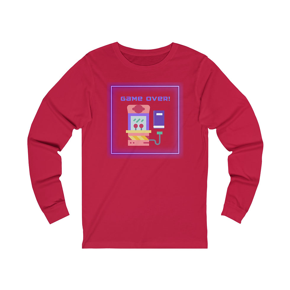 Thumbnail: Game Over Purple Gaming Machine: long sleeve tee