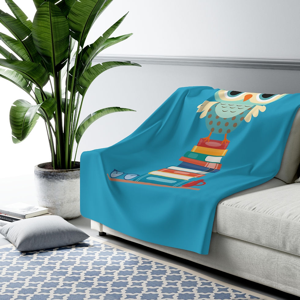 Thumbnail: Owl design #3: High Quality Cozy Fleece Blanket