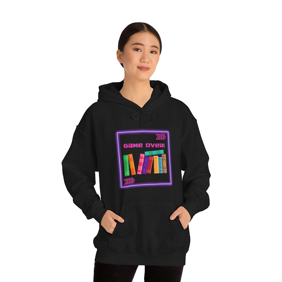 Thumbnail: Game Over Book Line Up: Unisex Heavy Blend™ Hooded Sweatshirt