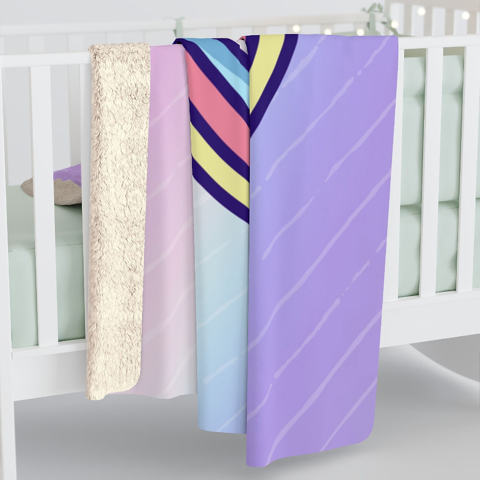 Thumbnail: Heart Unicorn Design: High Quality Cozy Fleece Blanket