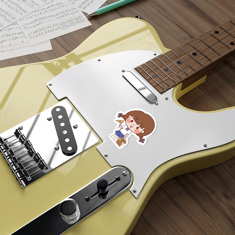 Thumbnail: Girl With Her Boba and her dog: Die-Cut Stickers