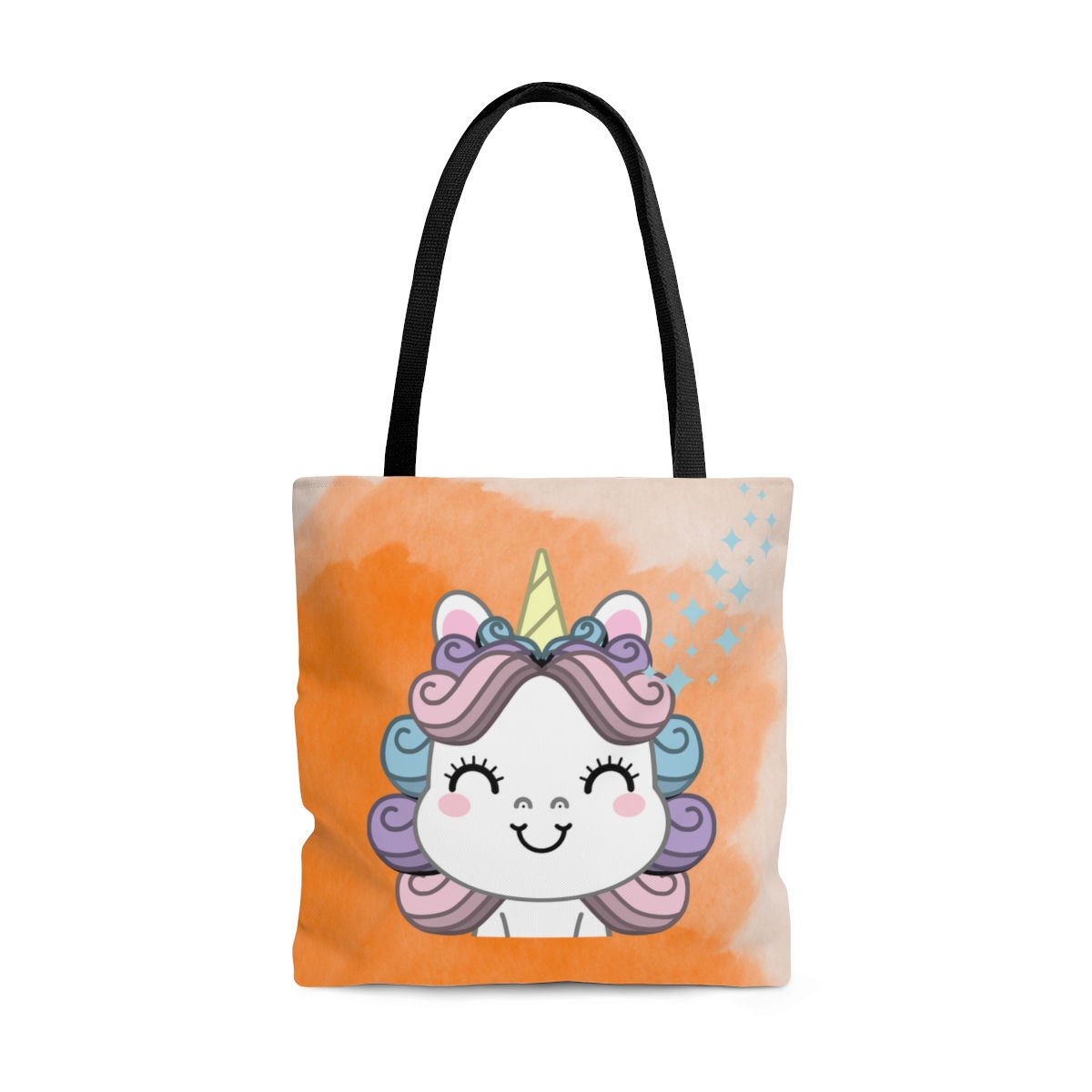 Cute Unicorn with Pink Background; Tote Bag