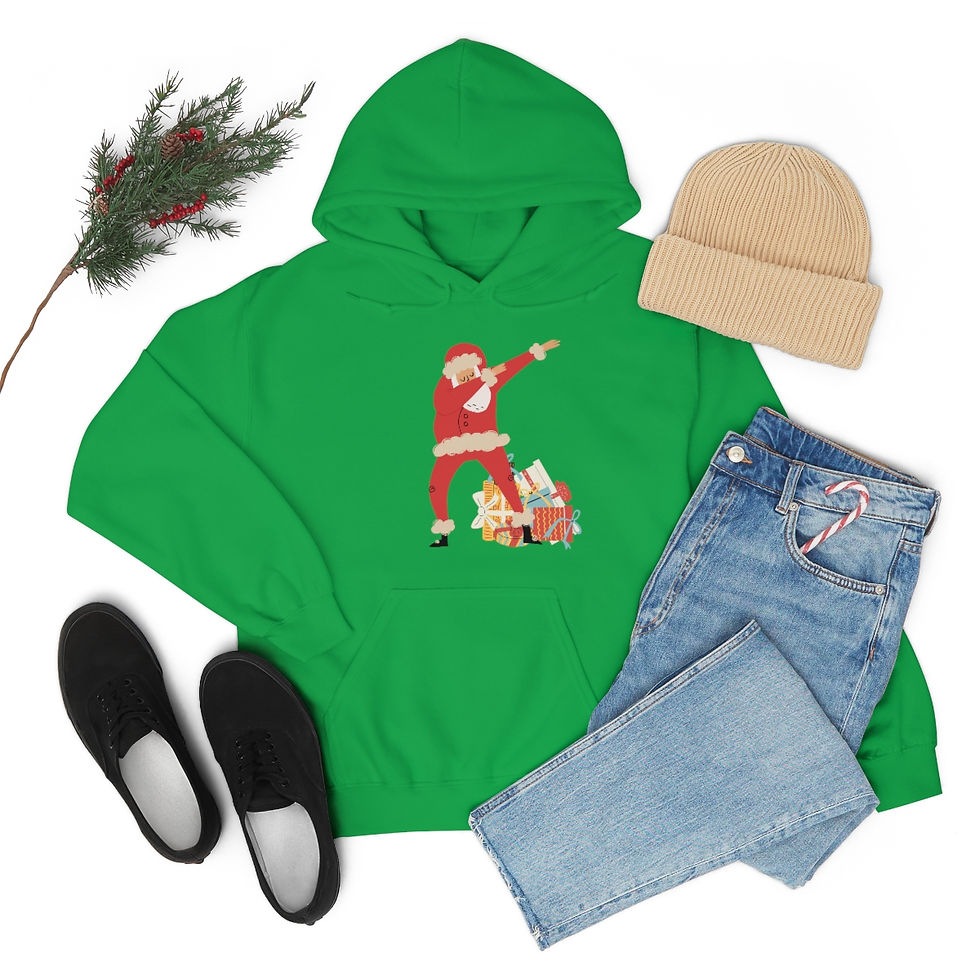 Thumbnail: Santa Dabbing to His Presents: Unisex Heavy Blend™ Hooded Sweatshirt