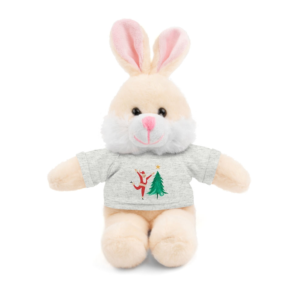 Thumbnail: Santa Putting Star On Green Tree: Stuffed Animals with Tee