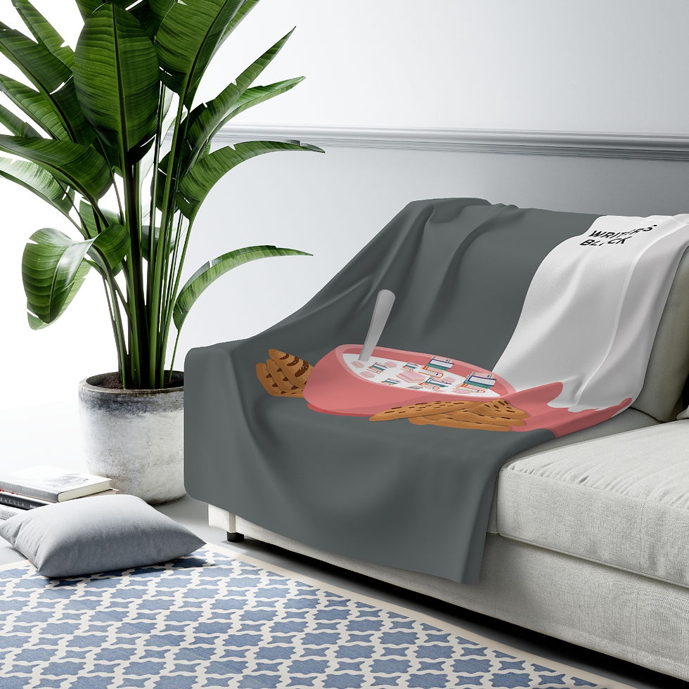 Thumbnail: Writer's Block Pink Bowl and Carton: High Quality Cozy Fleece Blanket