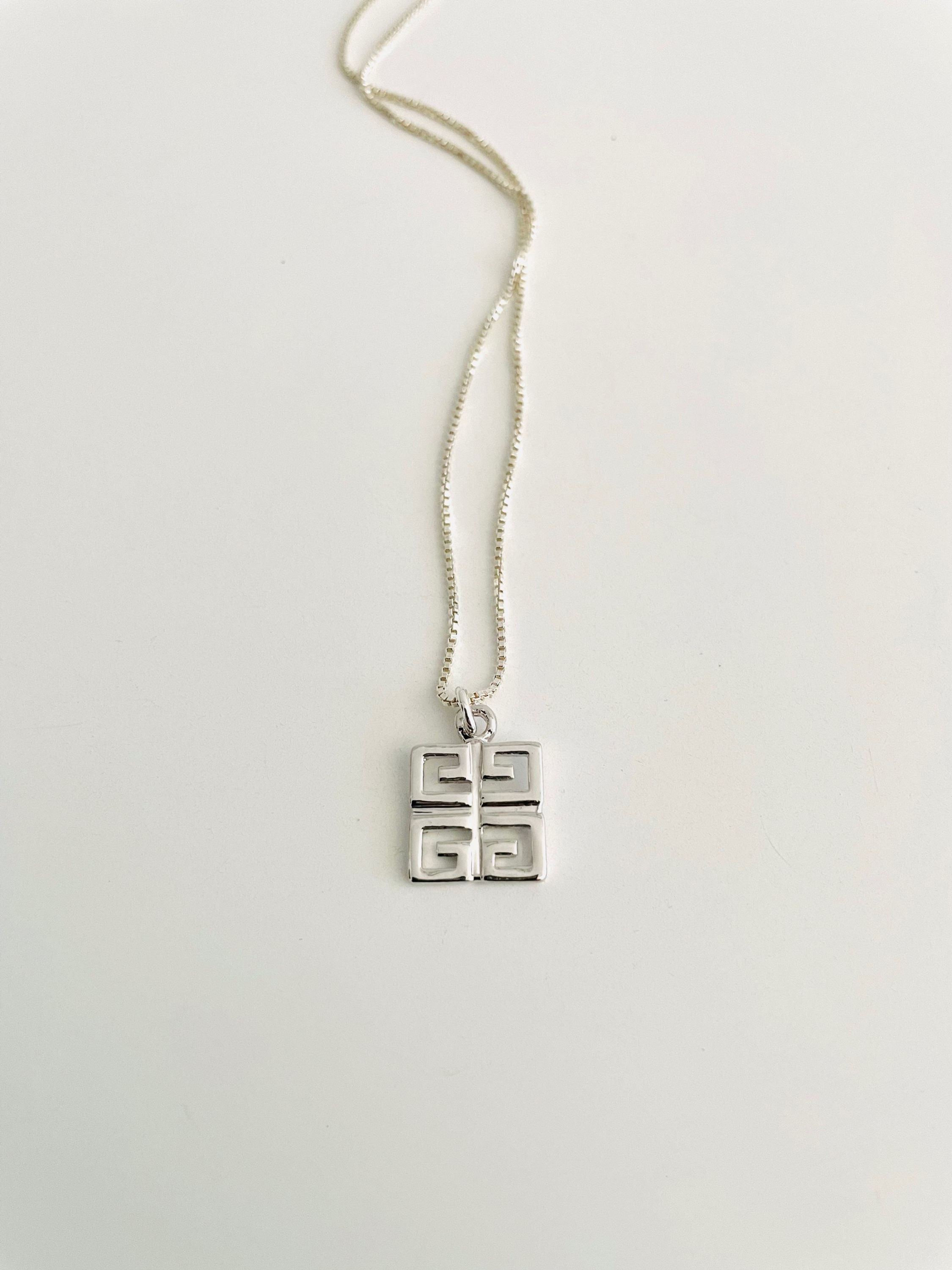 Givenchy logo reworked charm necklace