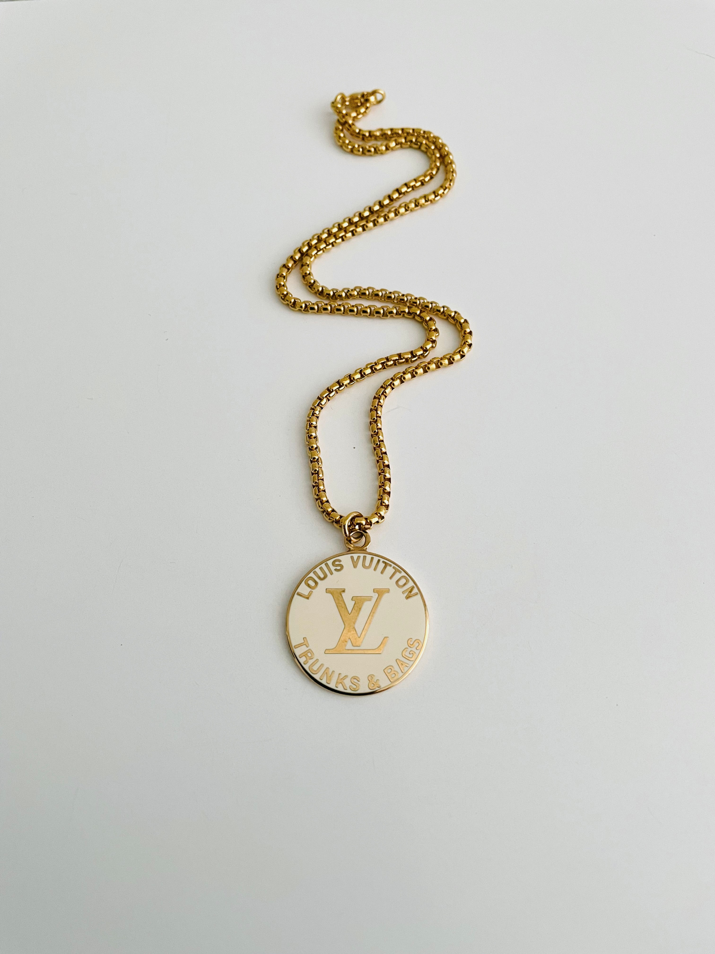 Reworked  Louis Vuitton rare  charm  necklace