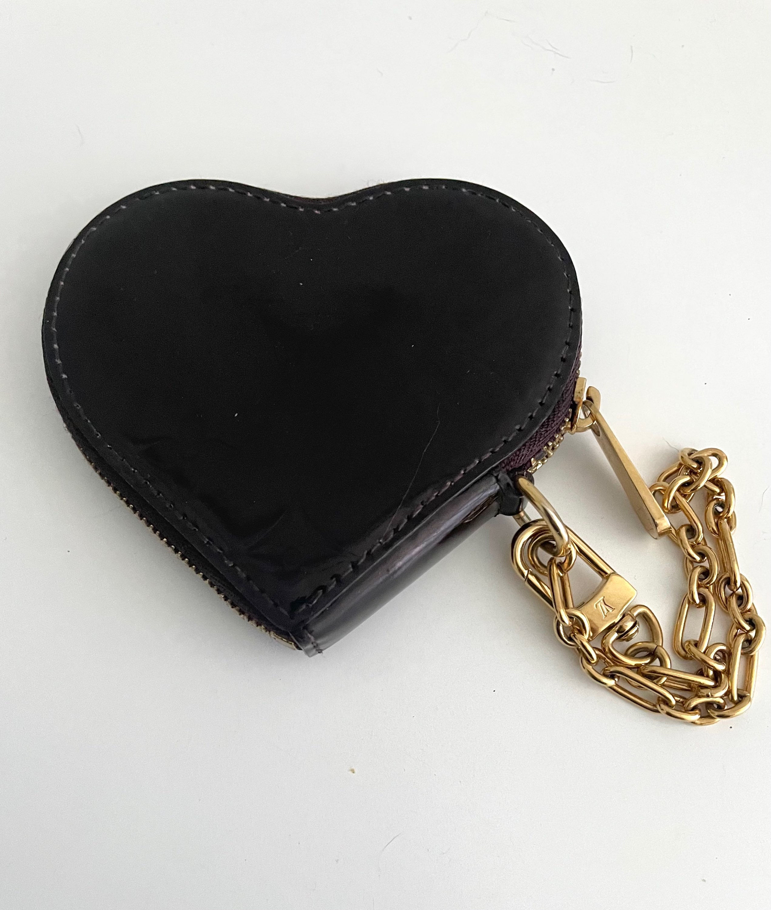Vintage Louis Vuitton monogram heart wristlet