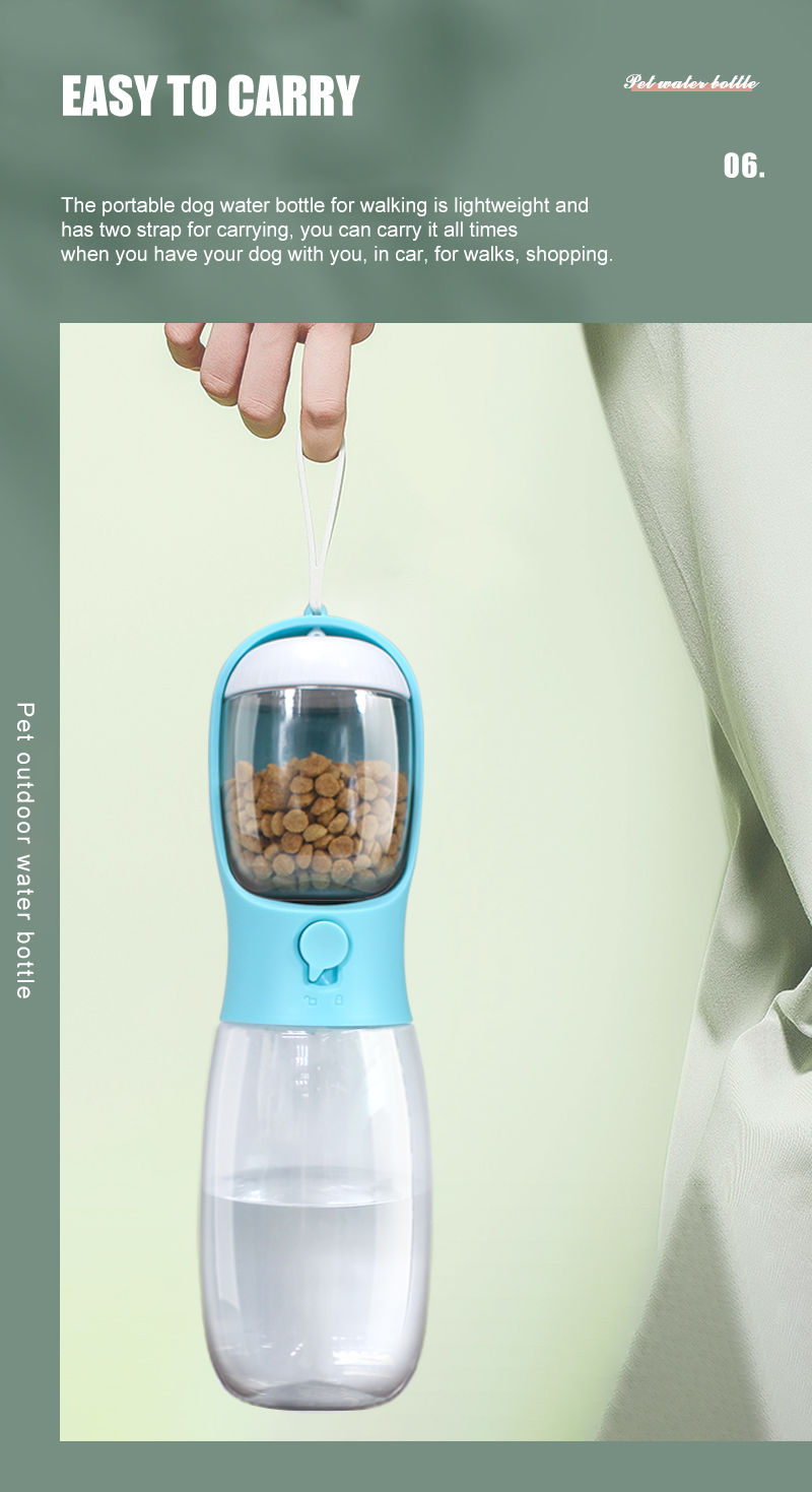 Thumbnail: Dog Water food Bottle Portable Travel Pet Drinker Dog Bowl Food Cat Fountain Out