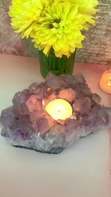 Thumbnail: Amethyst Cluster Tealight Holder 