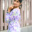 Thumbnail: Purple Phool Back Tie Kurti