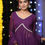 Thumbnail: Dark Purple Anarkali Kurti with Palazzo and Dupatta (Set of 3)