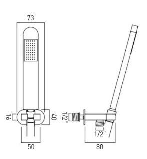 Thumbnail: Vado LIFE 2 Outlet Thermostatic Shower Set in Chrome