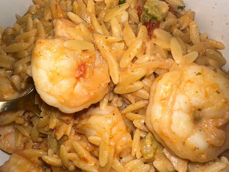 Creamy Shrimp & Orzo (No Pasta Bowl Needed)