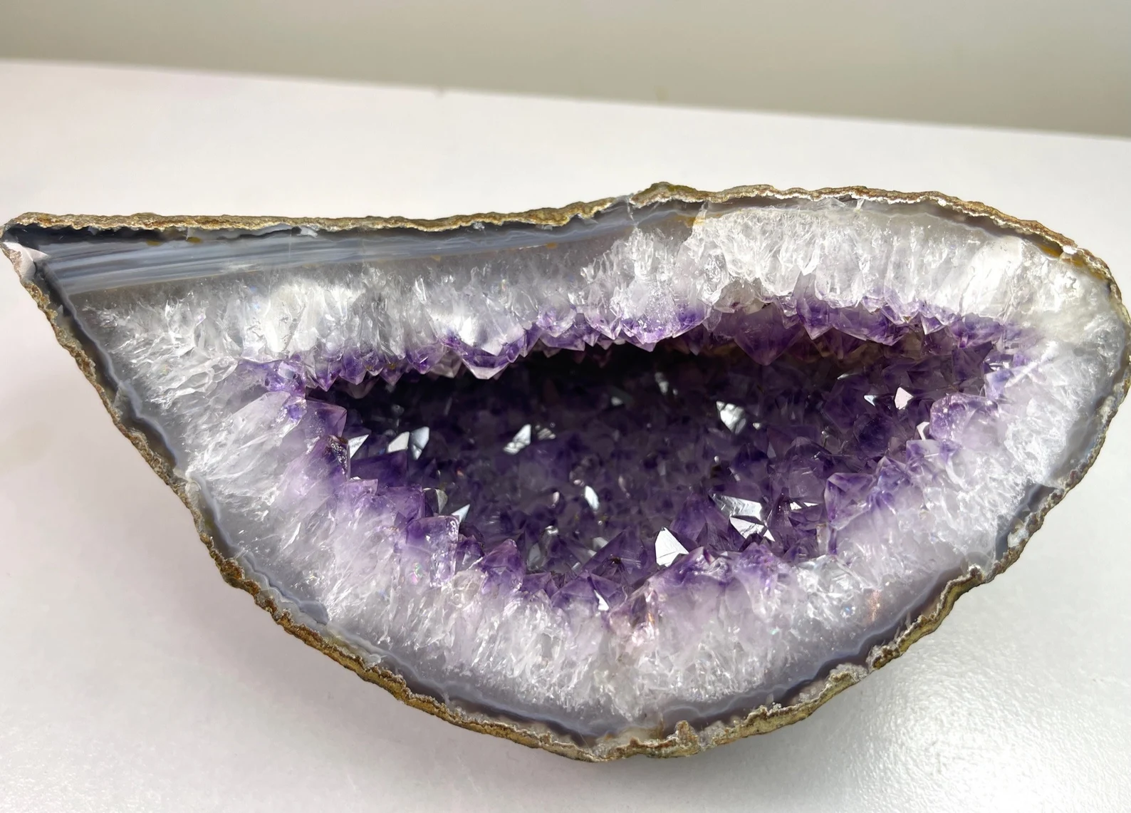 Amethyst jewellery stand Violet Purple Natural Crystal Cluster Glow of Nature