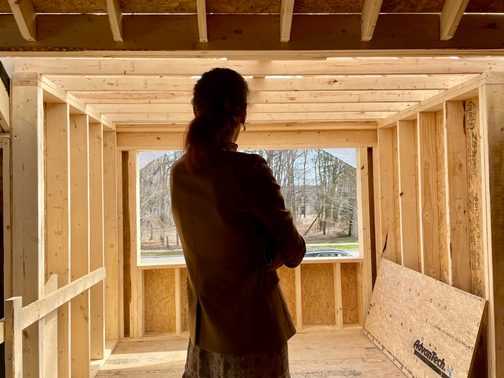view from newly constructed dormer the opens up light, space and a lake view